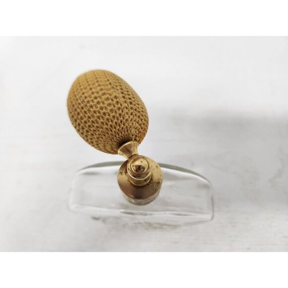 Vintage Avon Clear Glass Perfume Bottle Atomizer Old Fashioned Floral Pattern - Picture 4 of 10